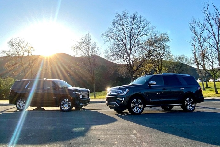 2021 Chevy Tahoe vs. 2021 Ford Expedition.