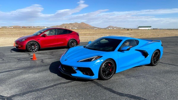 Drag Race: Tesla Model Y Performance vs. Chevrolet Corvette