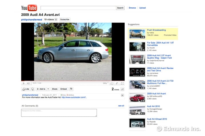 A video ad on YouTube is a powerful tool for selling your used car.