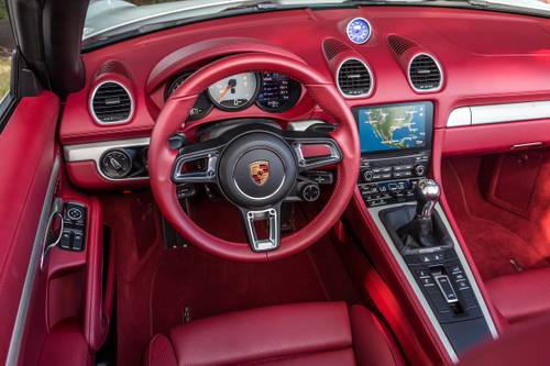 2020 Porsche 718 Boxster S Convertible Steering Wheel Detail