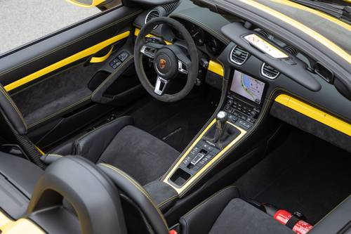 2020 Porsche 718 Boxster Spyder Convertible Steering Wheel Detail