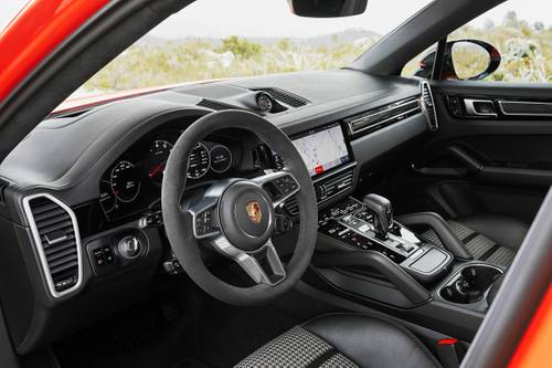 2021 Porsche Cayenne Coupe 4dr SUV Steering Wheel Detail