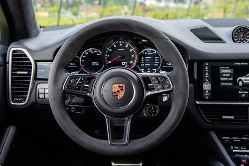 2021 Porsche Cayenne Coupe S 4dr SUV Steering Wheel Detail