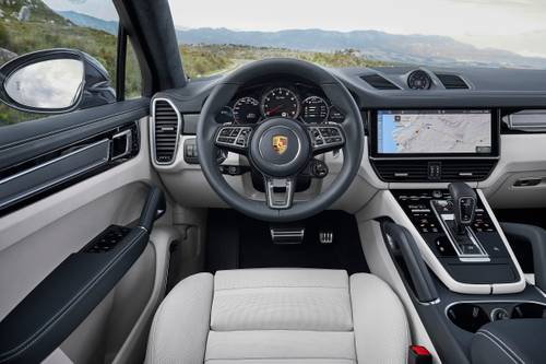 2021 Porsche Cayenne Coupe Turbo 4dr SUV Steering Wheel Detail