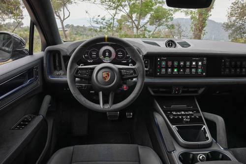 2024 Porsche Cayenne Coupe Turbo E-Hybrid 4dr SUV Steering Wheel Detail