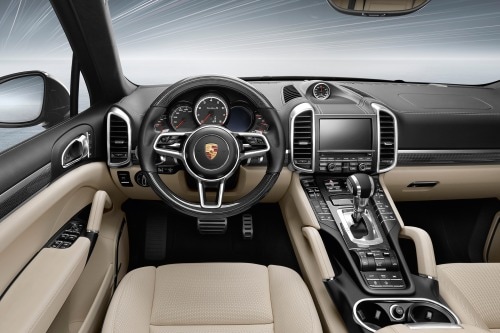 2016 Porsche Cayenne Turbo S 4dr SUV Steering Wheel Detail