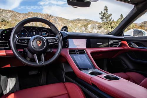 2020 Porsche Taycan 4S Sedan Steering Wheel Detail