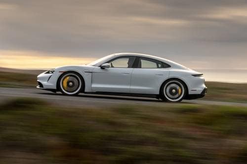 2020 Porsche Taycan Turbo S Sedan Profile Shown
