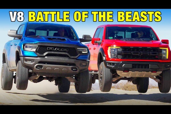 Ford Raptor R vs. Ram 1500 TRX | Off-Road Super Trucks Comparison Test | Which Dino Is More Ferocious?