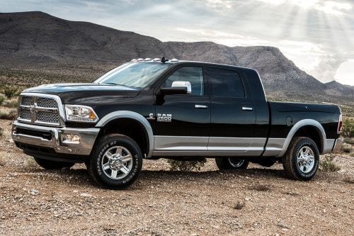 2015 Ram 2500 Laramie Mega Cab Pickup Profile with Options Shown.