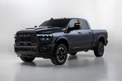 2025 Ram 2500 Rebel Crew Cab Pickup Exterior. Optional Turbo Diesel Engine Shown.