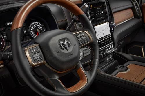Ram 3500 Longhorn Crew Cab Pickup Steering Wheel Detail