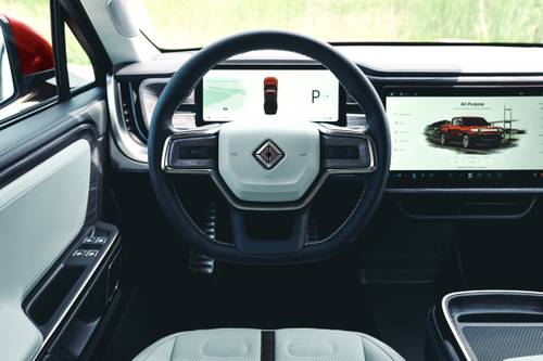 2024 Rivian R1T Adventure Crew Cab Pickup Steering Wheel Detail