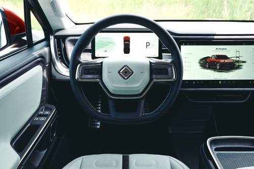 2025 Rivian R1T Dual Crew Cab Pickup Steering Wheel Detail
