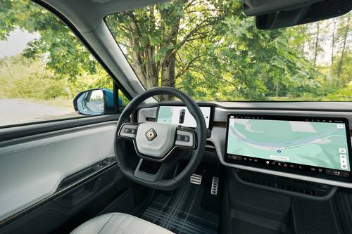 2025 Rivian R1T Tri Crew Cab Pickup Steering Wheel Detail
