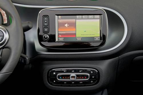 2019 smart EQ fortwo prime Convertible Center Console. European Model Shown.