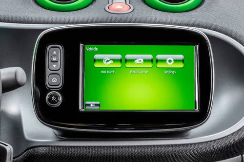 2019 smart EQ fortwo prime Convertible Center Console. European Model Shown.