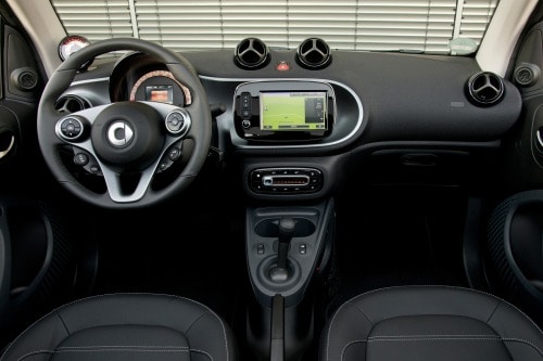 2017 smart fortwo electric drive prime Convertible Dashboard. European Model Shown.