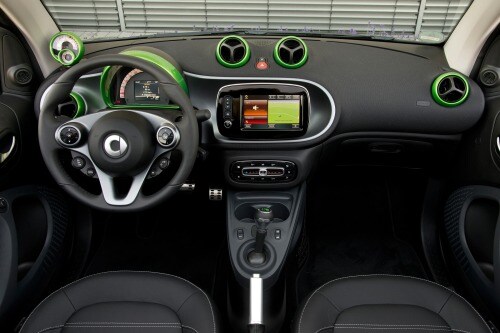 2017 smart fortwo electric drive prime Convertible Dashboard. European Model Shown.