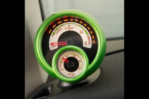 2017 smart fortwo electric drive prime Convertible Gauge Cluster. European Model Shown.