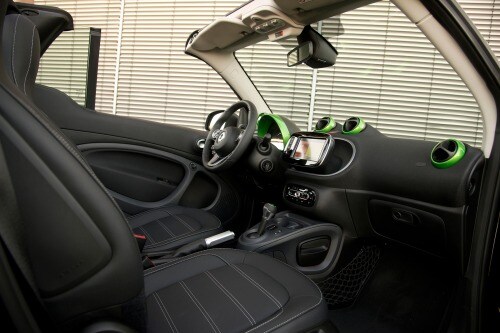 2017 smart fortwo electric drive prime Convertible Interior European Model Shown.