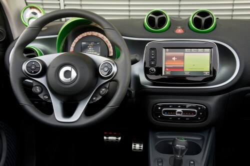 2017 smart fortwo electric drive prime Convertible Steering Wheel Detail. European Model Shown.