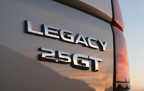 2005 Subaru Legacy 2.5 GT Rear Badging