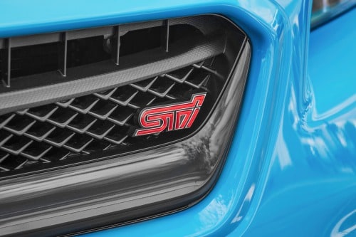 2016 Subaru WRX STI Series.HyperBlue Sedan Front Badge