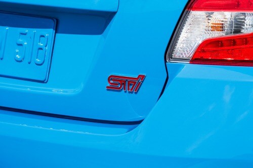 2016 Subaru WRX STI Series.HyperBlue Sedan Rear Badge