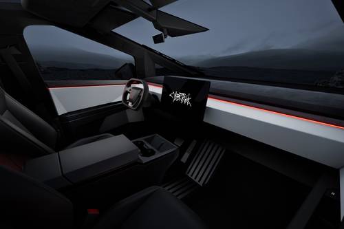 2025 Tesla Cybertruck Cyberbeast Interior Detail