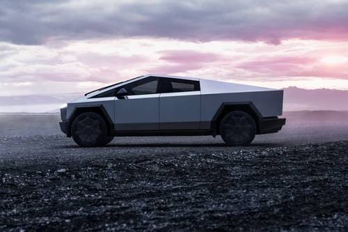 2025 Tesla Cybertruck Cyberbeast Profile Shown