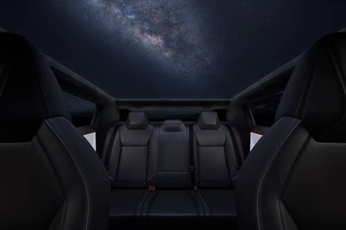 2026 Tesla Cybertruck Cyberbeast Crew Cab Pickup Rear Interior