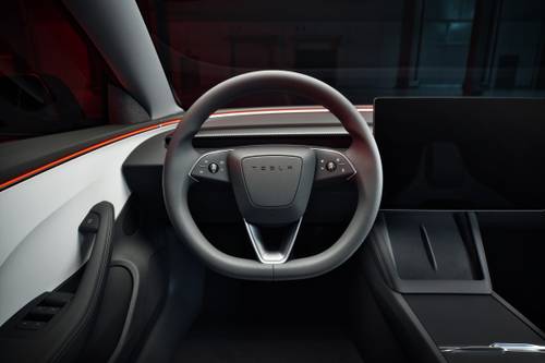 2024 Tesla Model 3 Performance Sedan Steering Wheel Detail