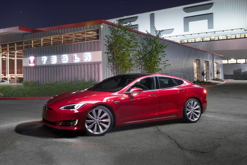 2017 Tesla Model S P100D Sedan Exterior Shown