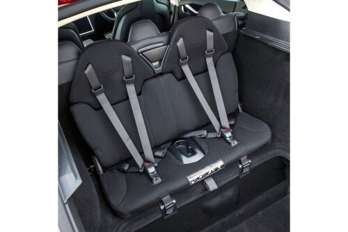 2017 Tesla Model S P100D Sedan Rear Interior. Options Shown.