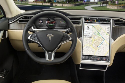 2017 Tesla Model S P100D Sedan Steering Wheel Detail