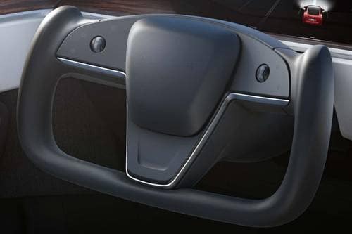 2025 Tesla Model S Plaid Sedan Steering Wheel Detail