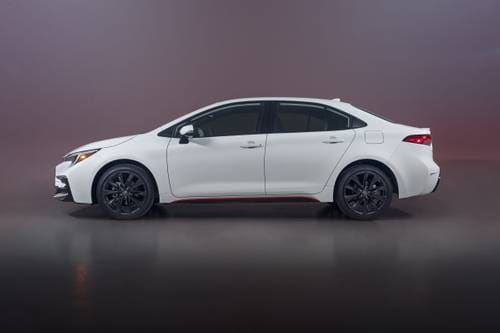 Toyota Corolla Hybrid SE Sedan Profile. Infrared Package Shown.