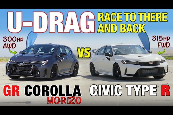 U-DRAG RACE: Honda Civic Type R vs. Toyota GR Corolla Morizo | Quarter Mile, Handling & More!