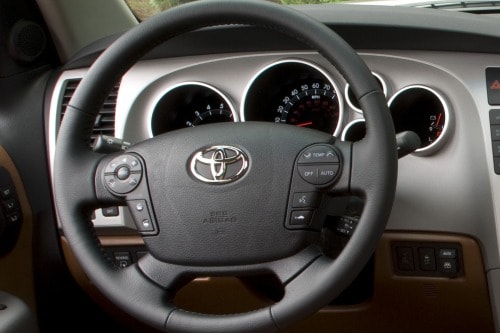Toyota Sequoia Platinum 4dr SUV Steering Wheel Detail