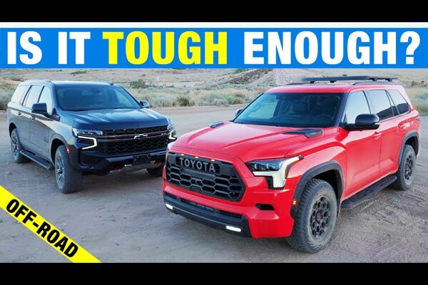 Toyota Sequoia TRD Pro vs. Chevy Tahoe Z71 Comparison Test | Off-Road, Interior, Tech & More