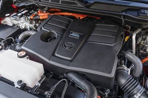 2026 Toyota Sequoia Capstone 4dr SUV 3.4L V6 Turbo Gas/Electric Engine Shown.