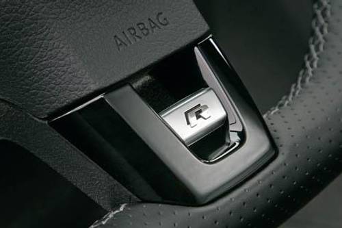 2012 Volkswagen Golf R Steering Wheel Badging Detail